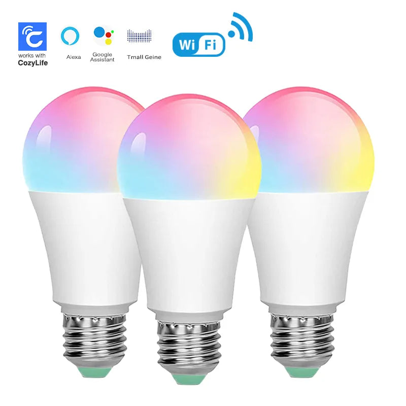 Bulb WiFi 9W Smart RGB Lamp Home Dimmable SIXWGH E27